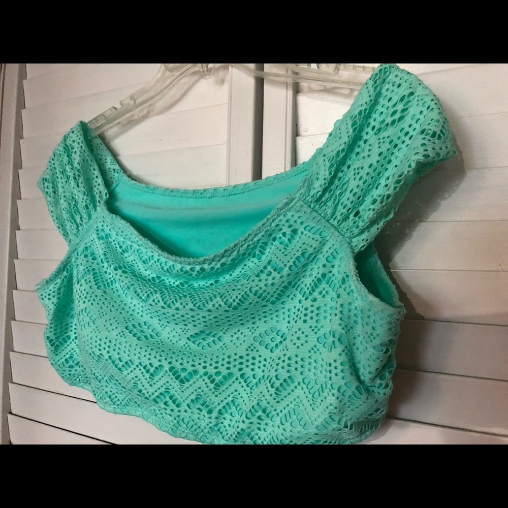 Mint Green Bathing Suit Crop Top XL